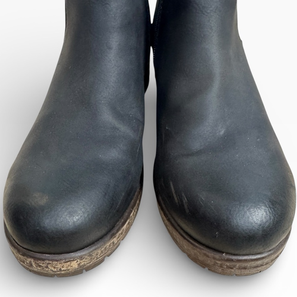 Crown Vintage Blondey Chelsea Zipped Ankle Boots Black Womens US Size 7 - Picture 2 of 10